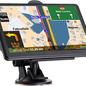 GPS Navigation for Car, Latest 2024 Map,7 inch Touch Screen Real Voice Spoken Turn-by-Turn Direction Reminding Navigation System for Cars, Vehicle GPS Satellite Navigator with(Free Lifetime Updates)