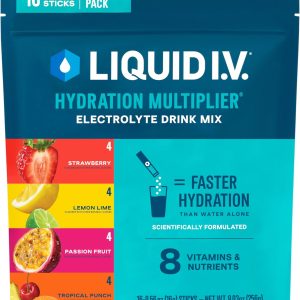 Liquid I.V.® Hydration Multiplier - Lemon Lime - Hydration Powder Packets | Electrolyte Drink Mix | Single-Serving Stick | Non-GMO | 1 Pack (16 Servings)