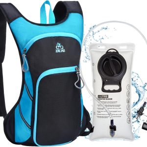 Zacro Hydration Backpack, Upgraded Leak Proof Hiking Backpack with 2L/3L TPU Water Bladder, Water Backpack for Running Hiking Biking Climbing, Lightweight Hydration Pack for Men & Women